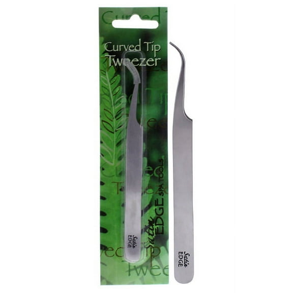 Satin Edge Curved Tip Tweezers, 1 Pc Tweezer
