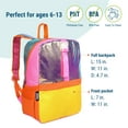 thumbnail image 4 of Wildkin Kids Pack-It-All 15 Inch School & Travel Backpack in Orange for Girls, Front strap for attaching Wildkin's Clip-in Lunchbox, Generously sized exterior front pocket (Orange Shimmer), 4 of 9