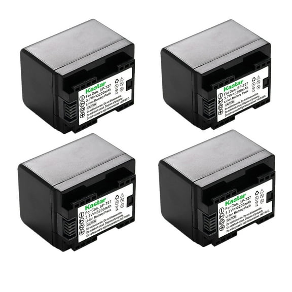 Kastar 4-Pack BP-727 Battery 3.7V 3200mAh Replacement for Canon VIXIA HF R60 HFR60, VIXIA HF R62 HFR62, VIXIA HF R70 HFR70, VIXIA HF R72 HFR72, VIXIA HF R80 HFR80, VIXIA HF R82 HFR82 Camera