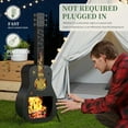 thumbnail image 5 of Lisicues Outdoor Fire Pit Wood Burning, Metal Smokeless Chiminea, Guitar Shaped, Portable for Patio Backyard, Black, 5 of 8