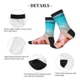 thumbnail image 4 of KLL Pink Float Ring On Beach Print Cool Socks Men's Women's Crew Socks Funny Crazy Novelty Stockings, 4 of 7