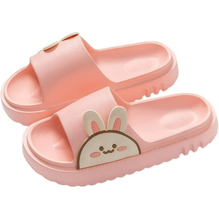 

Women s Cute Cartoon Bunny Rabbit Slides Indoor Outdoor Slippers Open Toe Spa Shower Sandals Non-Slip Quick Drying House Slippers fit