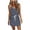 Navy, variant on Womens Striped T-Shirts Dress Double Spaghetti Straps Sleeveless V Neck Drawstring Summer Casual Loose Mini Dresses with Pockets