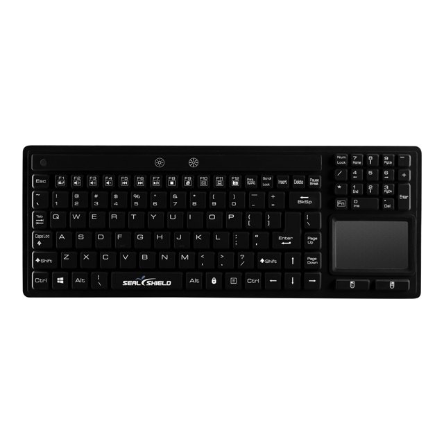 SEAL SHIELD S108PG SEAL TOUCH GLOW SILICONE WIRED BACKLIT KEYBOARD WITH TOUCH PAD DISHWASHER SAFE