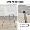 thumbnail image 2 of Ciphrias 39.3 Inch White PU Bar Stools Set of 2 for Kitchen Counter, 2 of 8