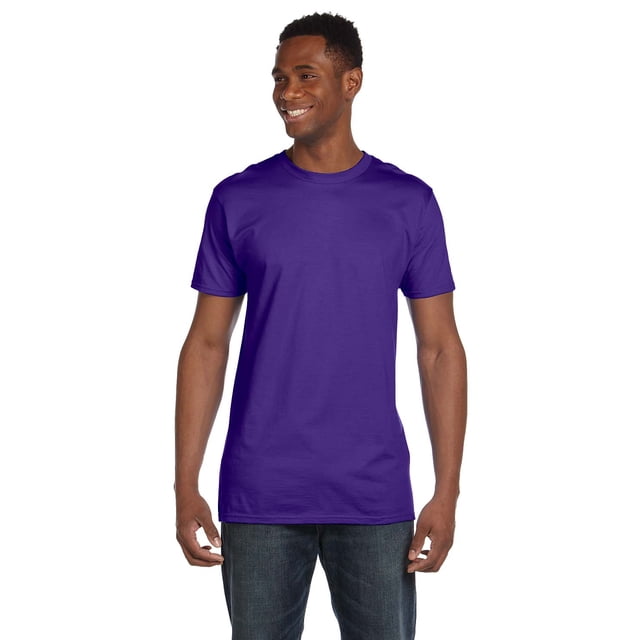 Hanes T-Shirt à Col Ras du Cou en Coton Ringspun Nano-T pour Hommes, Style 4980