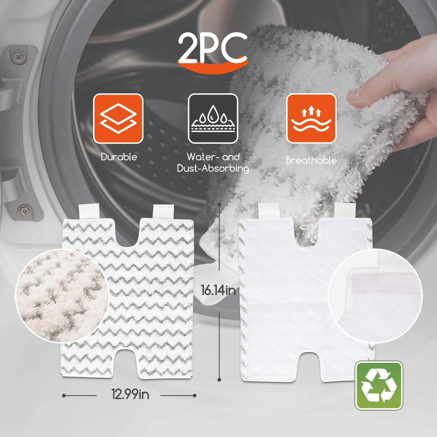 Steam Mops, Double-Sided Flip Steam Cleaner, 15 Seconds Fast Heating, for Kitchen, Wood Tile Hard Floor