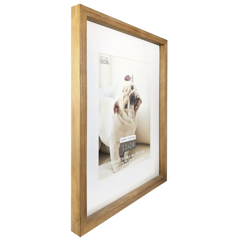 26x36 Distressed/Aged Complete Wood Picture Frame with UV Acrylic, Foam Board Backing, & Hardware - Brown