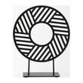 thumbnail image 2 of Petite Black Metal Round Geometric Sculpture, 2 of 6