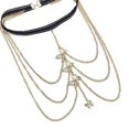 thumbnail image 3 of Cadena de pierna de mariposa en capas Colgante de mariposa vintage Cadena de muslo Cadena de cuerpo con borlas de plata Cadena de muslo Joyería de playa de alta elasticidad para mujeres y niñas, 3 of 5