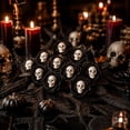 thumbnail image 5 of Halloween Artificial Rose Flower with Skull Head, Fake Silk Rose Bouquet, Red or Black Roses with Mini Skull, 5 of 7
