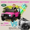thumbnail image 5 of Qaba 12V Kids Electric Ride on Truck, Land Rover Licensed Battery Powered Toy Car w/ Remote Control, Dual Motors, Spring Suspension, Pink, 5 of 10