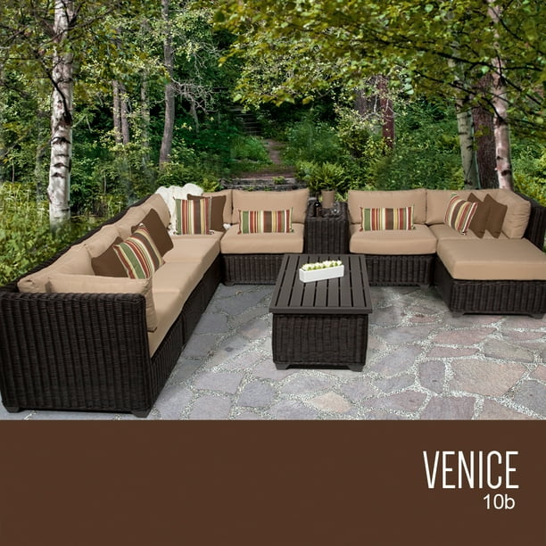 Venice 10 Piece Outdoor Wicker Patio Furniture Set 10b Color Wheat Com Outdoor Wicker Patio Furniture Set 10b, Beachfront Outdoor Furniture