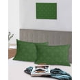 thumbnail image 4 of Happy St. Patrick's Day Pillow Cases Standard Size Set of 2 - Microfiber Bed Throw Pillow Covers, Spring Lucky Green Grasses Rustic Decorative Lumbar Pillow Cover with Envelope Closure 20"x26", 4 of 6