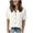 White, variant on Heisall Womens Blouses Short Sleeve Button-Down Collar Casual Solid Color Crinkle Rayon Shirts Fashion