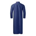 thumbnail image 4 of Bcfgryg Men's Muslim Clothes with Pockets Button Down Long Gown Clothes Blue, 4 of 4