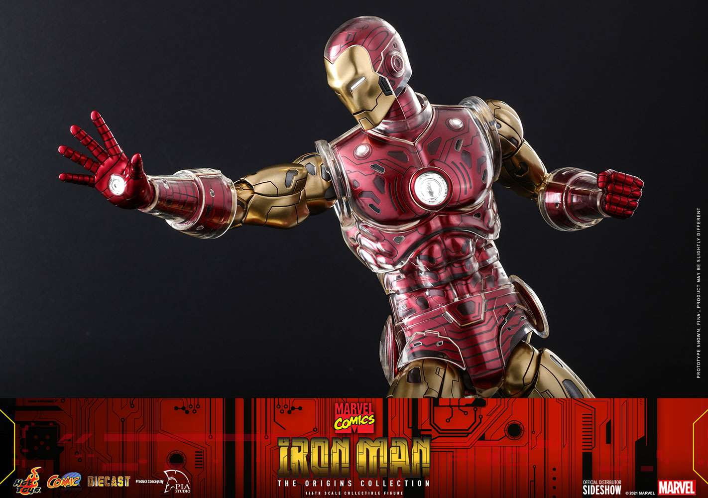 Marvel Movie Masterpiece Diecast Iron Man Origin Collectible Figure (Regular Version)
