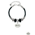 thumbnail image 2 of Delight Jewelry Silvertone Kiss Me ''I'm Magically Delicious'' Mom Celtic Knot Leather Bead Bracelet, 7"+2" Extender, 2 of 4