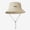 MZ2926 Beige-Upgraded, variant on Frayed Raw Edge Bucket Hat with Chin Strap, Letter Metal Tag Women Summer Sun Hat-MZ2926 yellow upgrade