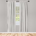 thumbnail image 3 of Ambesonne Modern Curtains, Geometric Diamond Shapes, Pair of 28"x63", Sage Green and White, 3 of 5