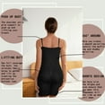 thumbnail image 4 of Cinvik Bodysuit Short Shapewear Women Thigh Slimmer Round Neck Spaghetti Strap 1PCS Polyamide M, 4 of 6