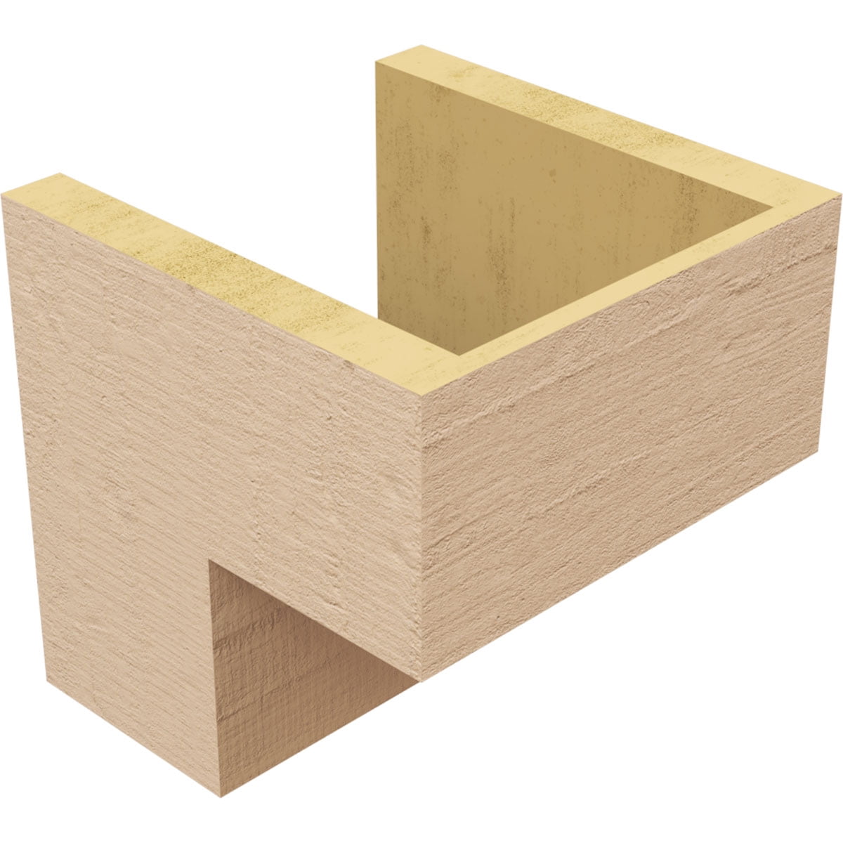 8"W x 8"D x 8"H Wide Chapel Hill Rough Cedar Woodgrain TimberThane Corbel, Primed Tan