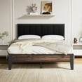 thumbnail image 5 of Lusimo Full Size Bed Frame with Upholstered Headboard and Under-Bed Storage No Box Spring Needed, Black, 5 of 9
