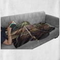 thumbnail image 6 of Bookshelf Soft Flannel Fleece Blanket, Digital Illustration of Abstract Design Library in Forest Academic Themed Picture, Cozy Plush for Indoor and Outdoor Use, 50" x 60", Multicolor, by Ambesonne, 6 of 6