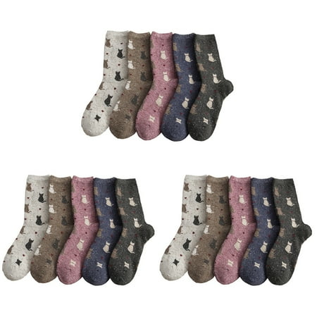 

TOYMYTOY 15 Pairs of Elastic Socks Vintage Warm Socks Breathable Winter Stockings