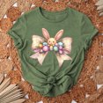 thumbnail image 4 of Camiseta de Cuello Redondo de Manga Corta de la Mujer, Top de Moda para Invierno Y Primavera Impresa de Navidad Casual 3/4, 4 of 7