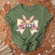 thumbnail image 3 of Camiseta de Cuello Redondo de Manga Corta de la Mujer, Top de Moda para Invierno Y Primavera Impresa de Navidad Casual 3/4, 3 of 7