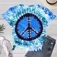thumbnail image 4 of WEIWEN Womens Hippie T Shirts Tie Dye Peace Sign Tshirts Hippy Peace Graphic Tees for Women Summer Tops Blue Size XXXL, 4 of 4