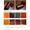 thumbnail image 7 of Leather Glasses Case Cowhide Vintage Men And Women Nearsighted Glasses Sunglasses Travel Anti-Crush Storage Box (Crimson), 7 of 7