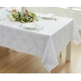 thumbnail image 6 of Newbridge White Ribbons and Bows Damask 60 x 102 inch Rectangle Fabric Tablecloth for Party, 6 of 9