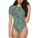 thumbnail image 1 of Balery Veterinary Clinics Body de cuello redondo de manga corta para mujer Tops de manga corta Tops básicos-Small, 1 of 6