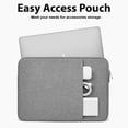 thumbnail image 2 of Vena 15.6 Inch Macbook Sleeve, Padded Laptop Sleeve Water Resistant Shockproof Protective Slim Carrying Case Bag with Front Pouch Pockage, Durable for Notebook, Lenovo, Dell HP, Gray, 2 of 8