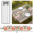 thumbnail image 3 of Pink Peony Blossom Table Runner Linen Burlap Table Runner 72 Inches Long Spring Botanical Floral Watercolor Dresser Scarves for Kitchen Island Coffee Dining Party Wedding Holiday Decor 14"x72", 3 of 8
