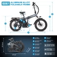 thumbnail image 2 of Wildeway Folding Electric Bicycle for Adults ,750w Motor，48v 32ah Removable Battery , 7 Speeds, 20×3.0 Fat Tire Snow Mountain Beach City Ebike Grey UL2849, 2 of 10