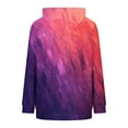 thumbnail image 5 of Trendy Hoodies Women Hearts Striped Print Sweatshirt with Pocket Loose Long Sleeve Drawstring Cute Pullover Tops (XL, Purple 01), 5 of 6