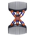 thumbnail image 4 of Perlas de Madera Clip de Peine de Pelo Doble Accesorio de Peinado de Mujer Elástico - Púrpura Sunnimix Doble clip de madera para mujeres, 4 of 7