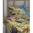 thumbnail image 2 of Ambesonne Scenery Fitted & Top Sheet Set with Sham, Sea Exotic Natural View, Blue Beige, 2 of 4
