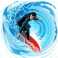 thumbnail image 2 of Surfer Wall Mural Decal by Wallmonkeys Vinyl Peel and Stick Graphic (36 in H x 36 in W), 2 of 4