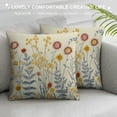 thumbnail image 3 of COMIO  Decorative Pillowcases Throw Pillow Covers Farmhouse Pillow Cushion Cases Home Decor Square Floral Pillow Case (Garden of Flowers), 3 of 5