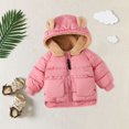 thumbnail image 2 of NOKIO Winter Coats For Toddler Kids Baby Boys Girls Boys/Girls Solid Color Autumn/Winter Cute Cartoon Hooded Zipper Coat Party Birthday School Hooded Jacket Children'S Hooded Down Jacket With Pockets, 2 of 4