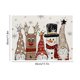 thumbnail image 3 of Manteles individuales de lino, adornos navideños, manteles individuales de invierno para árbol de Navidad de 30 x 45 cm, manteles navideños para fiestas, cocinas, comedores, Halloween, otoño, decoraci, 3 of 6