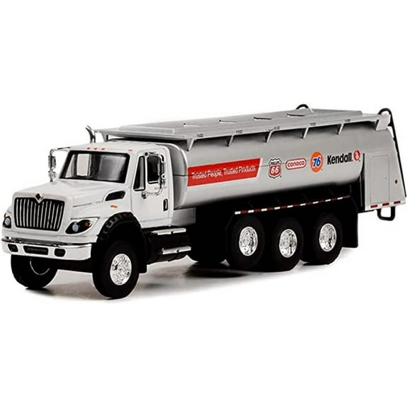 2018 International WorkStar Tanker Truck, White - Greenlight 45150B/48 - 1/64 scale Diecast Car