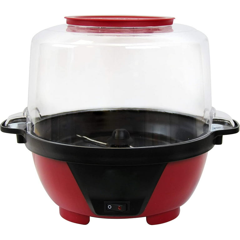 Popcorn Machine, 28 Cups & 6.3 Quarts, HOUSNAT 800W Electric Hot Oil  Popcorn Popper with Stirring Rod, Large Lid for Serving Bowl and Convenient