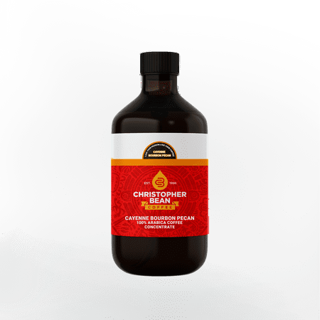 Cayenne Bourbon Pecan Cold Brew Iced Coffee Hot Coffee Liquid Java Concentrate ( 16 Ounce Bottle) Makes 48-62