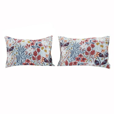 Benjara Full Size 3 Piece Polyester Quilt Set with Floral Prints, Multicolor