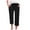Black, variant on Women New Trousers Solid Color Breathable Calf Length Sweatpants Drawstring Split Pants With Pockets Relaxed Fit Comfort Daily Wear